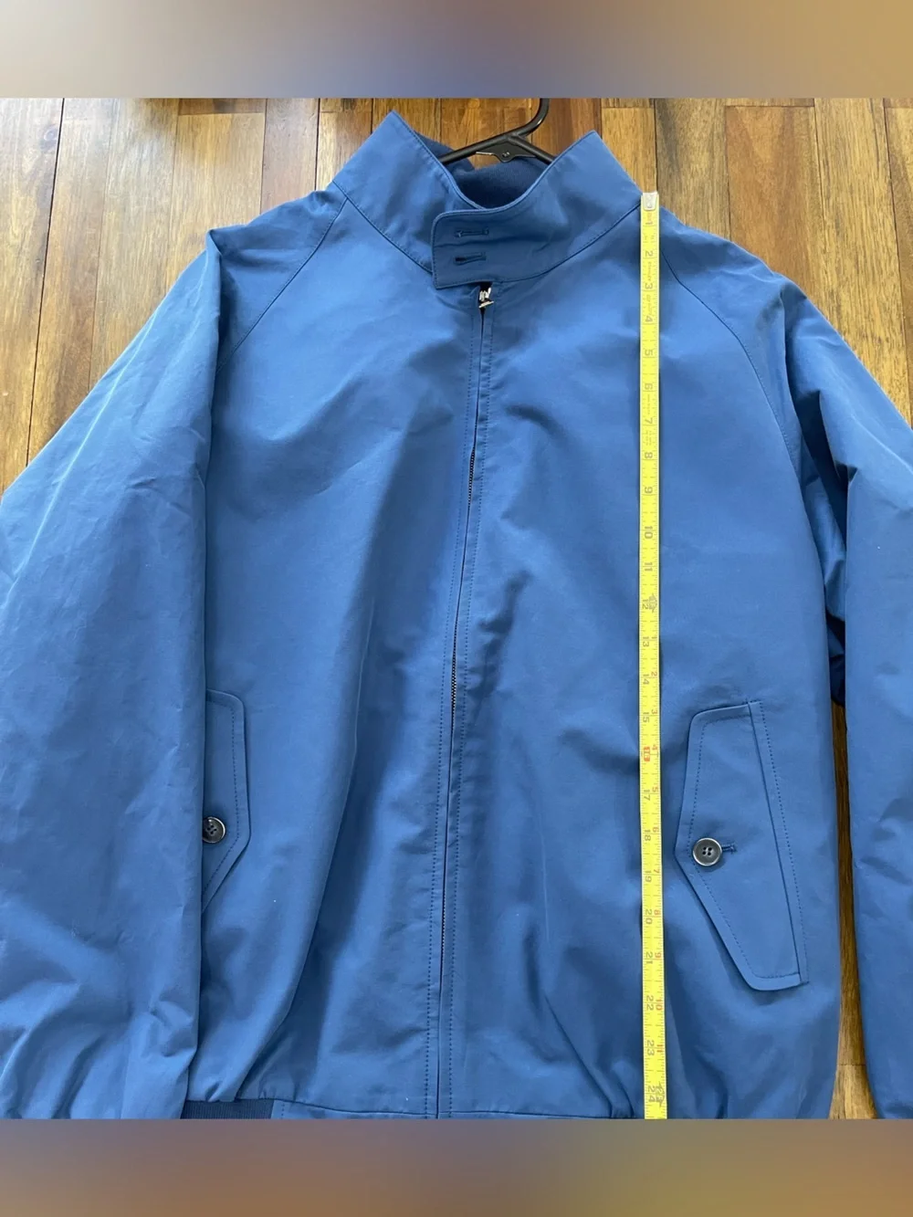 Ben Silver Charleston Blue Poplin Jacket Men's Classic Sport Coat Blazer Size 44